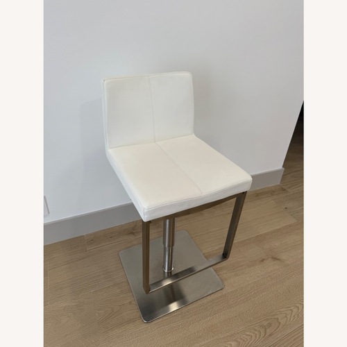 Used Scan Design Furniture White Leather Stools for sale on AptDeco