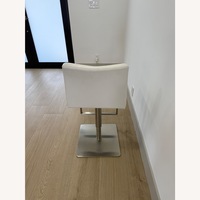 Scan Design Furniture White Leather Stools