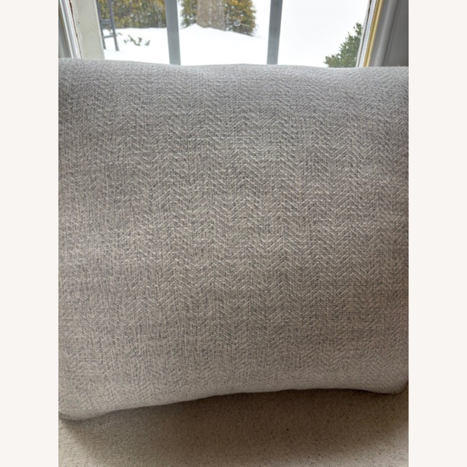 Bassett Light Gray Fabric Swivel Chair - image-5