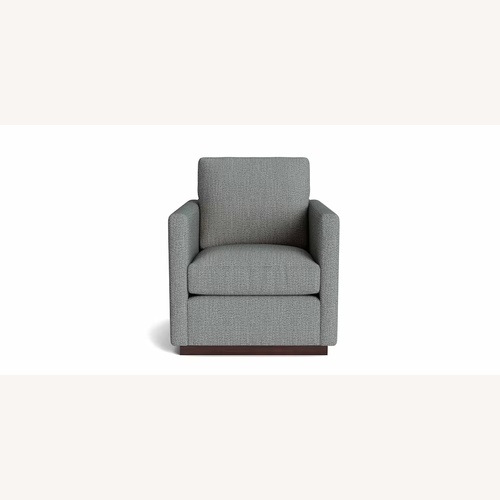 Used Bassett Light Gray Fabric Swivel Chair for sale on AptDeco