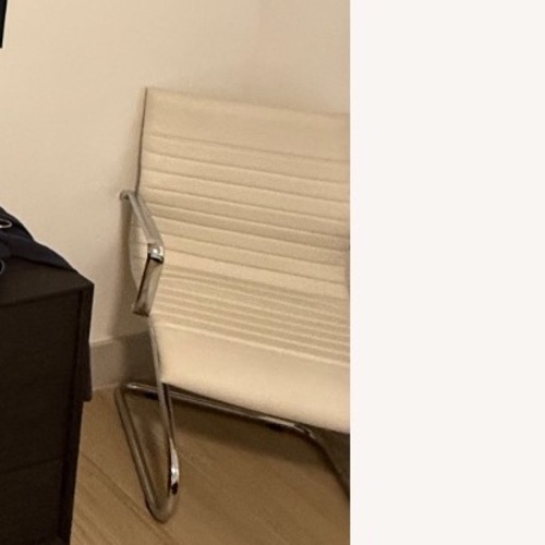 Used Scan Design Furniture White Leather Accent Chairs for sale on AptDeco