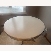 Vintage White Metal Dining Table