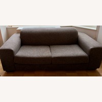 Dark Brown Fabric 2 Seater Sofa