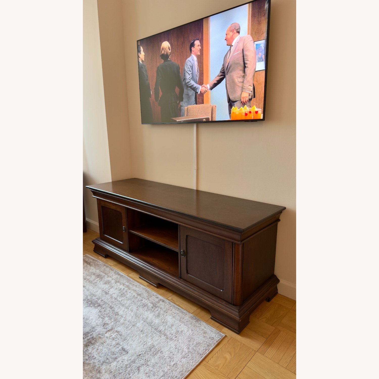 Vintage/Antique Solid Wood Media Storage - image-2