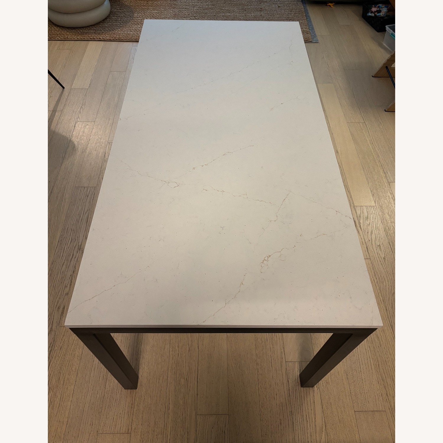 Room & Board Marbled Ivory Quartz Parsons Table - image-2