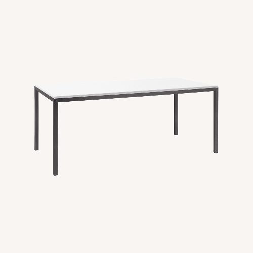 Used Room & Board Marbled Ivory Quartz Parsons Table for sale on AptDeco