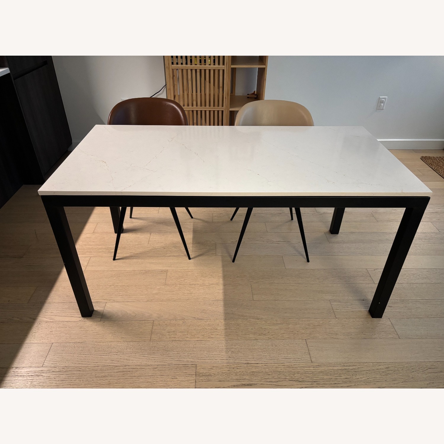 Room & Board Marbled Ivory Quartz Parsons Table - image-1