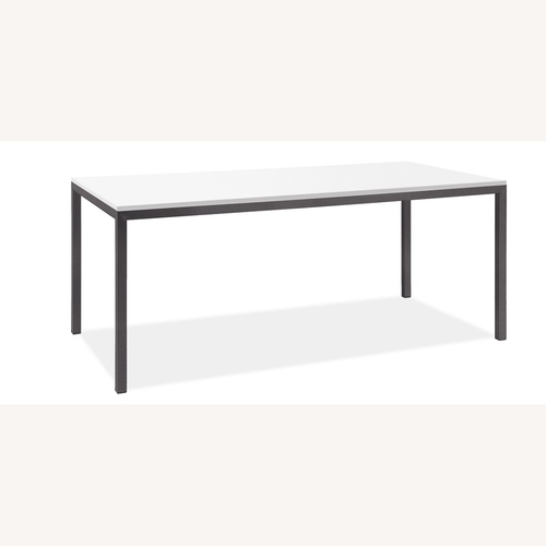 Used Room & Board Marbled Ivory Quartz Parsons Table for sale on AptDeco