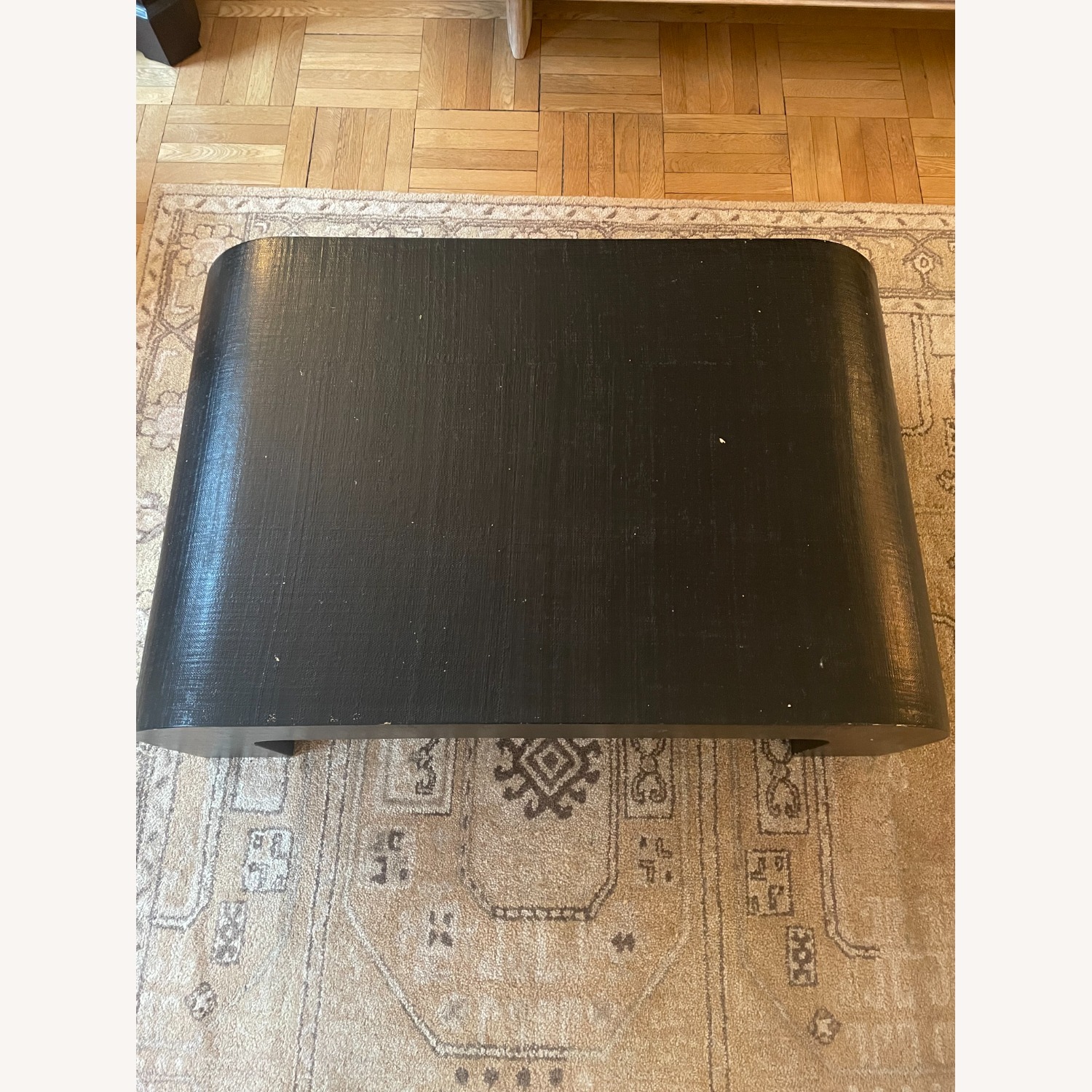 CB2 Crescent 46" Square Black Resin Coffee Table - image-3