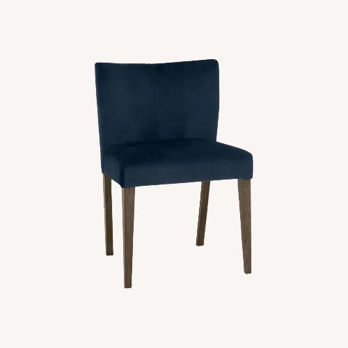 Used Room & Board Marie Blue Velvet Dining Chairs for sale on AptDeco