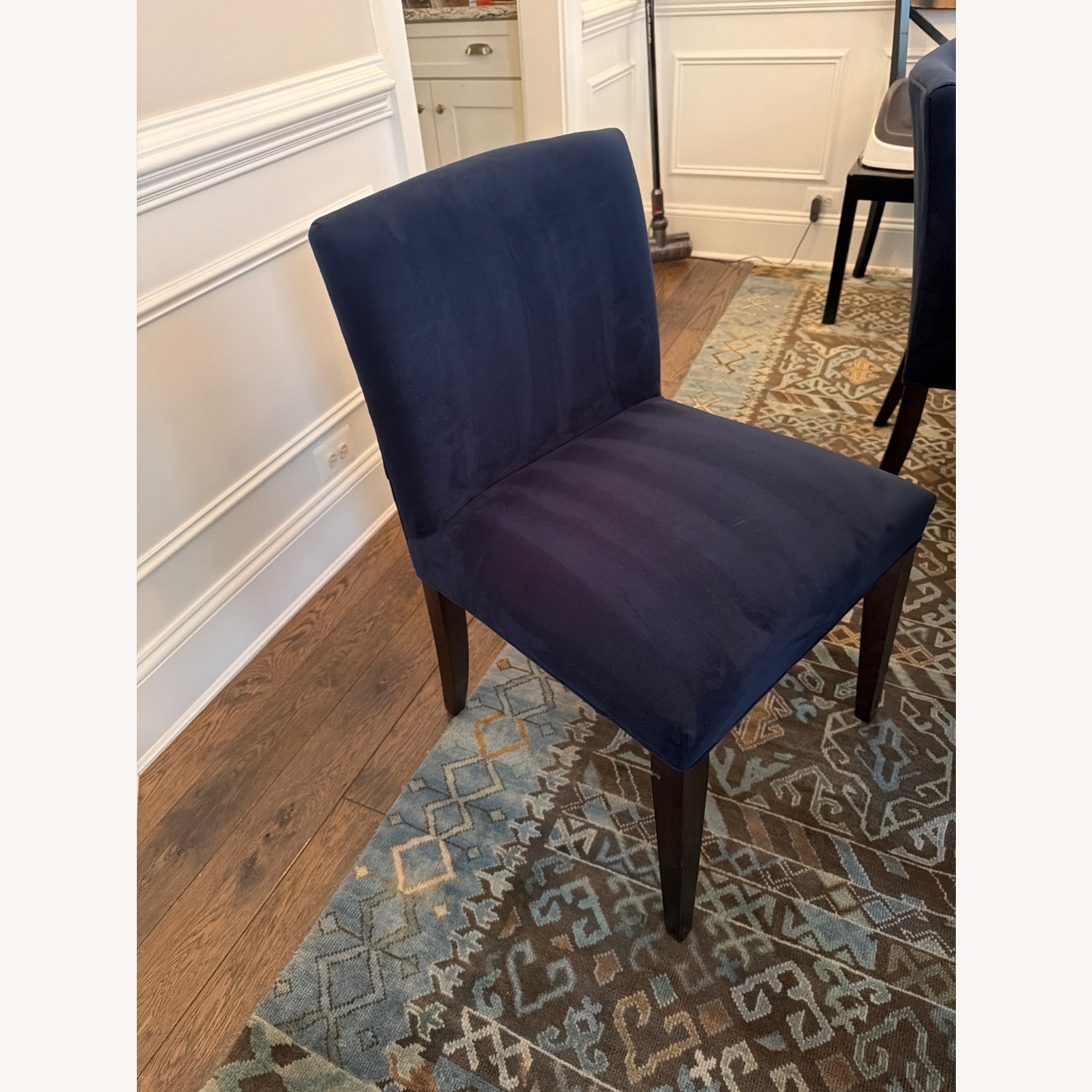Room & Board Marie Blue Velvet Dining Chairs - image-1