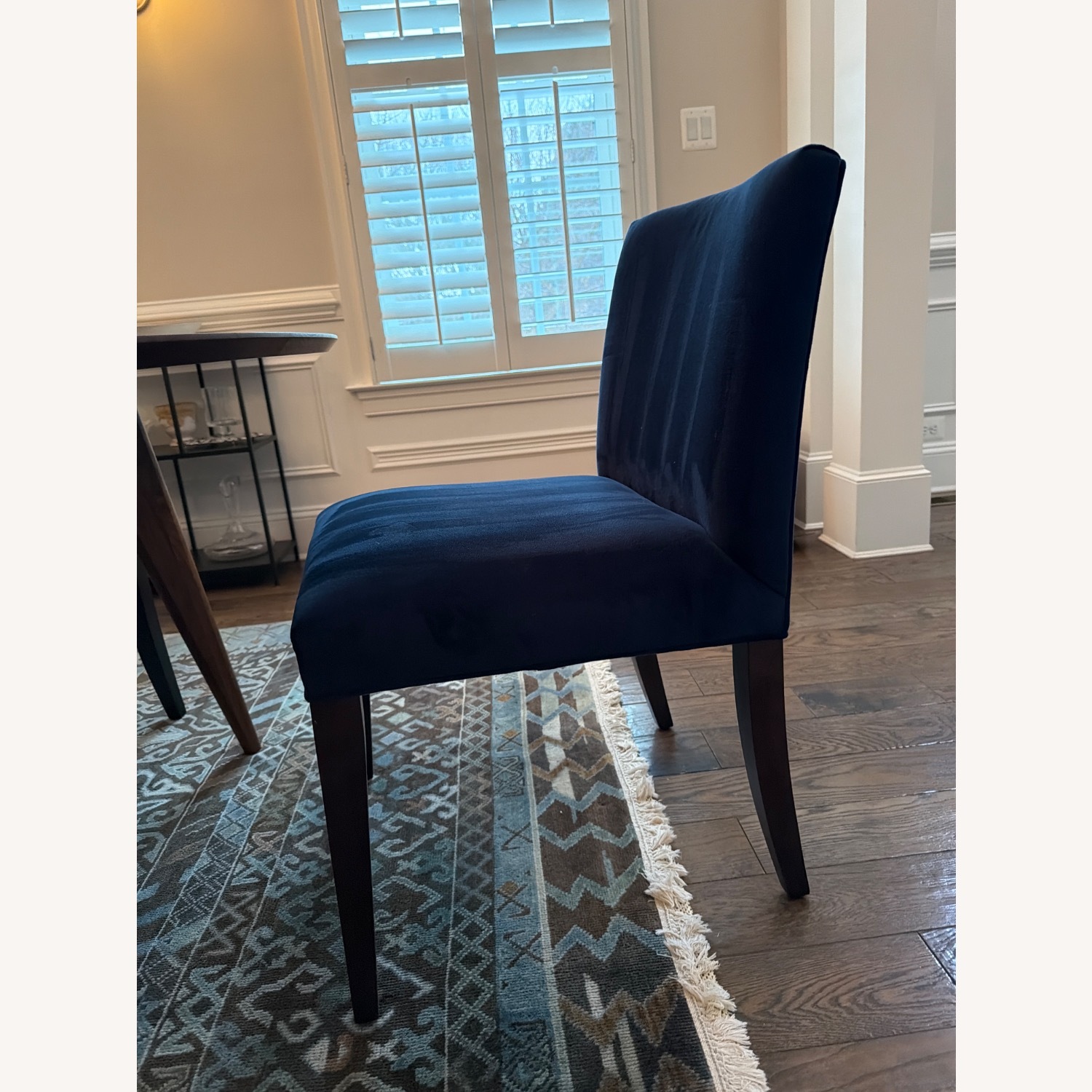 Room & Board Marie Blue Velvet Dining Chairs - image-3