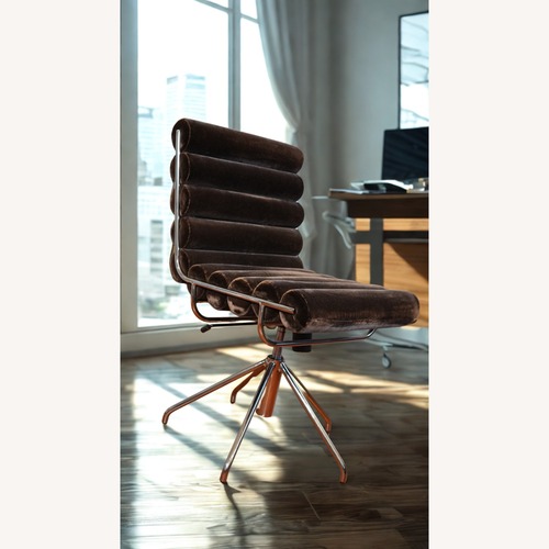 Used CB2 Martos Dark Brown Wool Blend Office Chair for sale on AptDeco