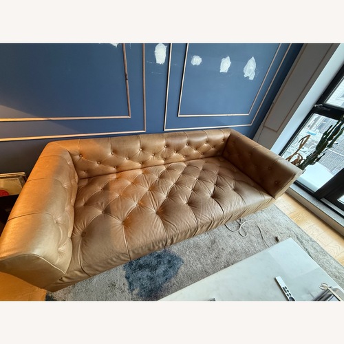 Used Interior Define Ms. Chesterfield Leather Sofa  for sale on AptDeco