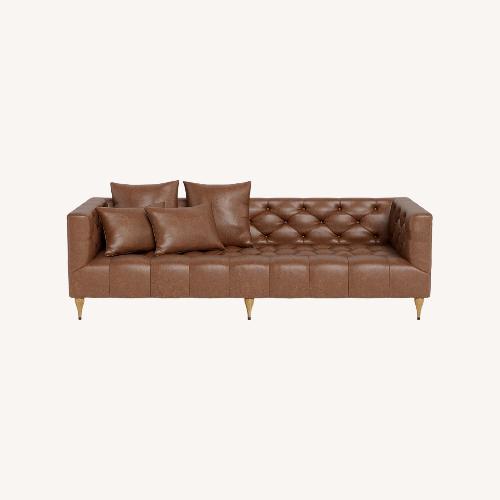 Used Interior Define Ms. Chesterfield Leather Sofa  for sale on AptDeco