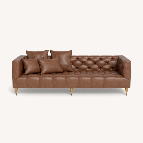 Used Interior Define Ms. Chesterfield Leather Sofa  for sale on AptDeco