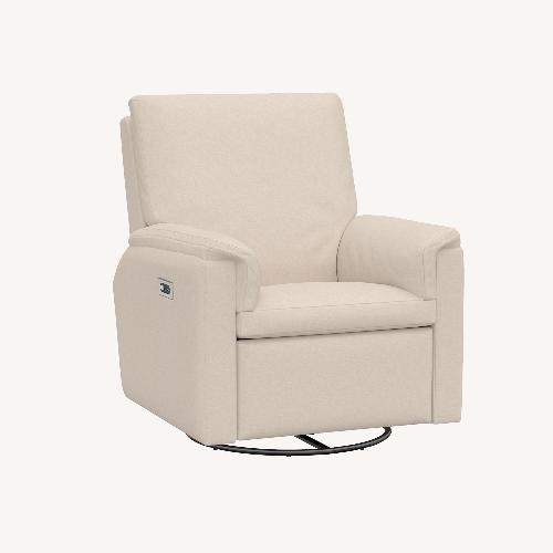 Used Pottery Barn Kids White Boucle Nursing Chair for sale on AptDeco