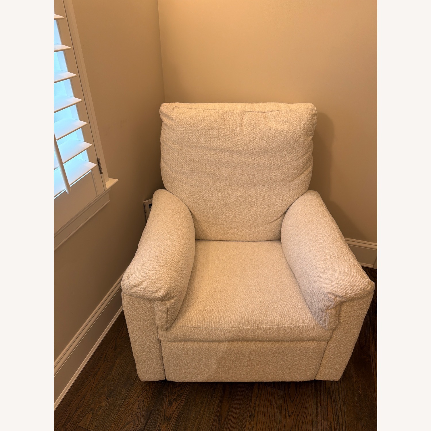 Pottery Barn Kids White Boucle Nursing Chair - image-1