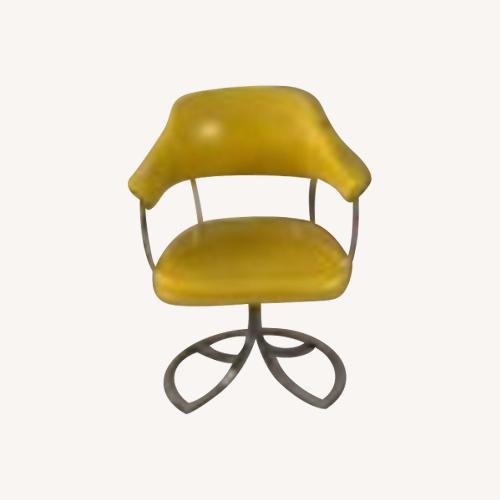 Used Vintage Yellow Leather Dining Chairs for sale on AptDeco