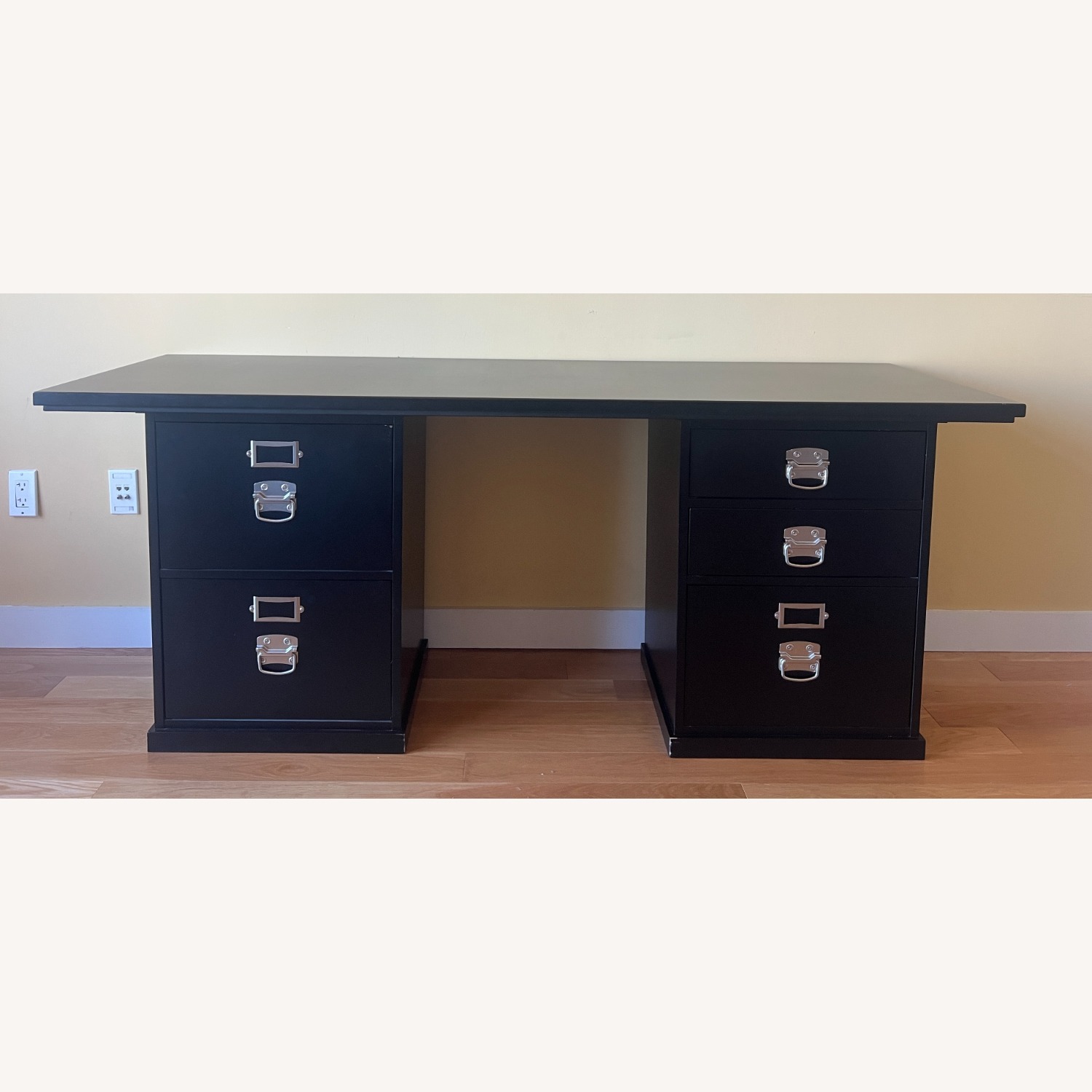 Crate & Barrel Black Desk - image-1