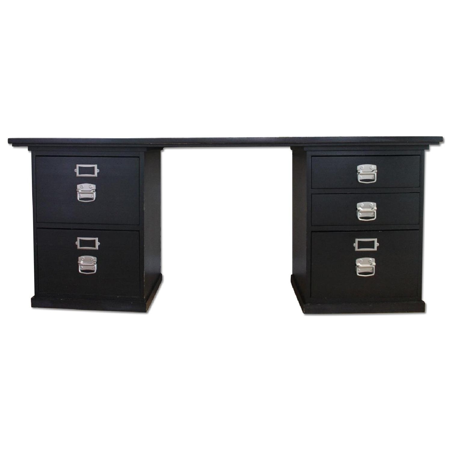 Crate & Barrel Black Desk - image-8