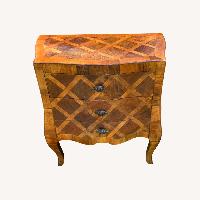Antique Italian Style Commode End Table Marquetry 