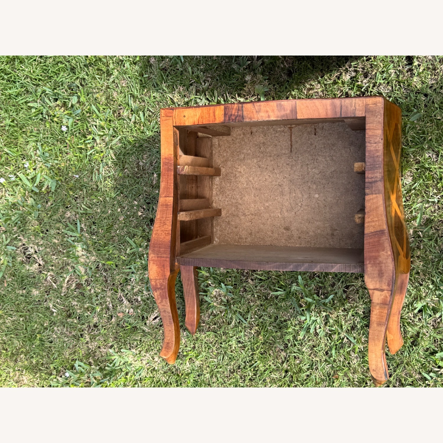 Antique Italian Style Commode End Table Marquetry  - image-10