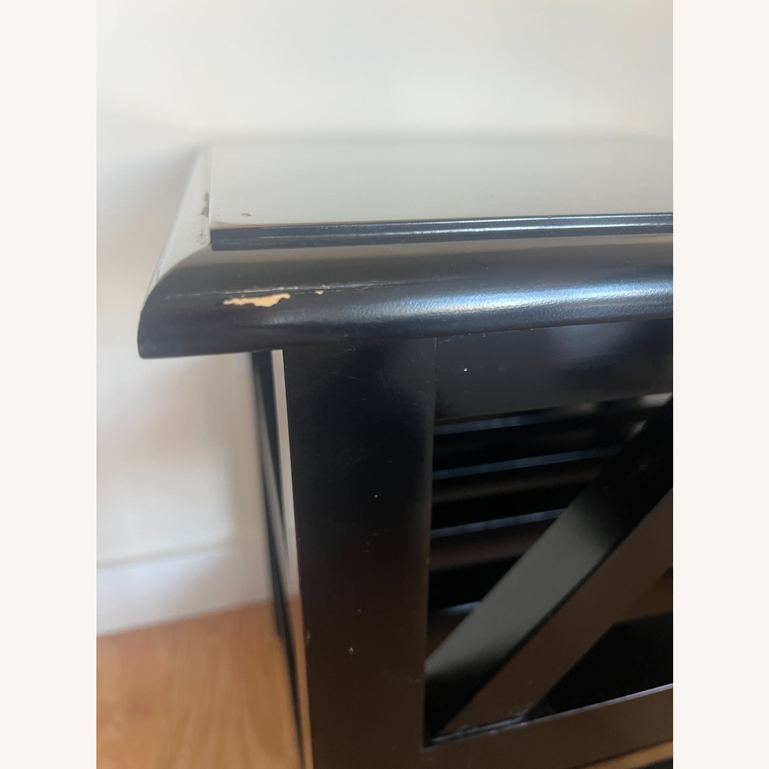Crate & Barrel Black Wood Side Table - image-5