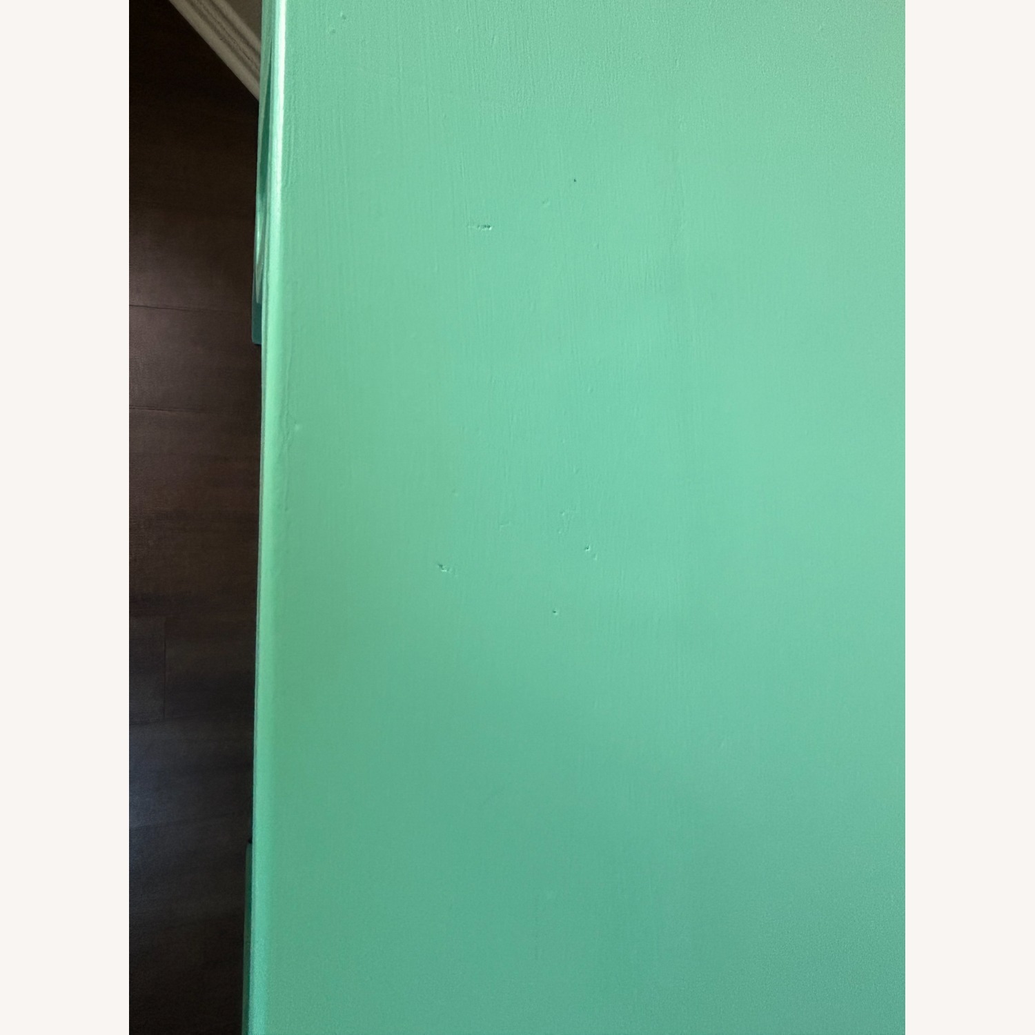 Turquoise Entryway Table with Arch Deco Details - image-6