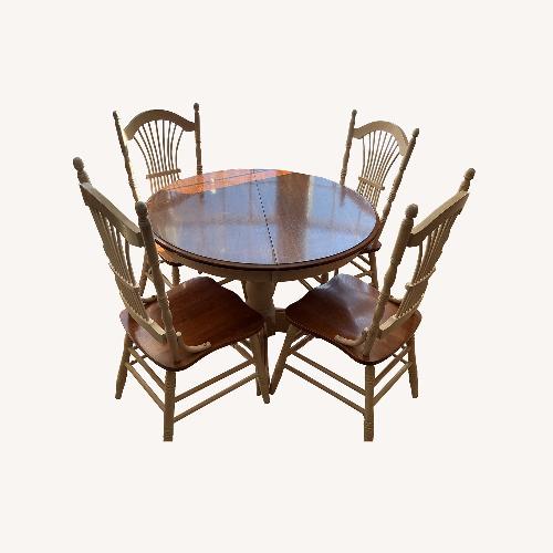 Used Light Brown Wood Dining Table for sale on AptDeco