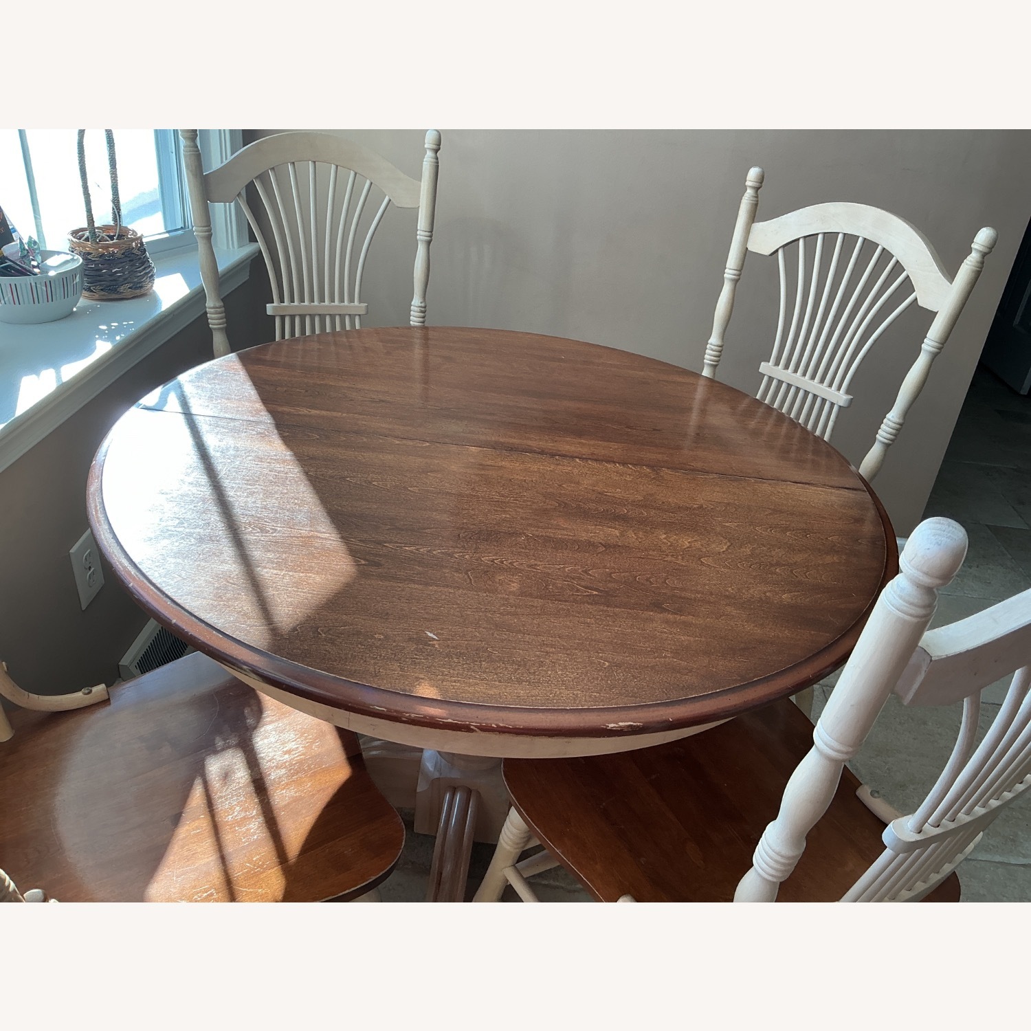 Light Brown Wood Dining Table - image-3