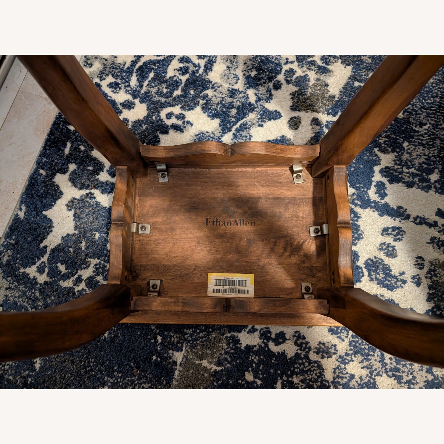 Ethan Allen Dark Brown Wood Side Table - image-4
