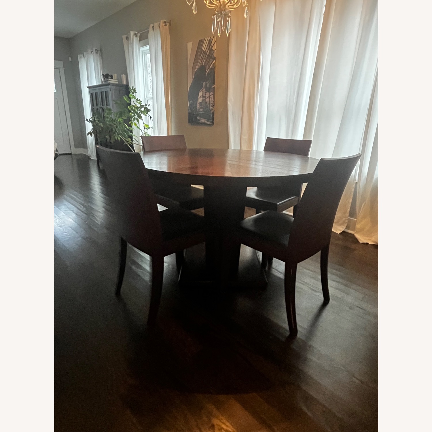 Crate & Barrel Dark Brown Wood Dining Sets - image-0