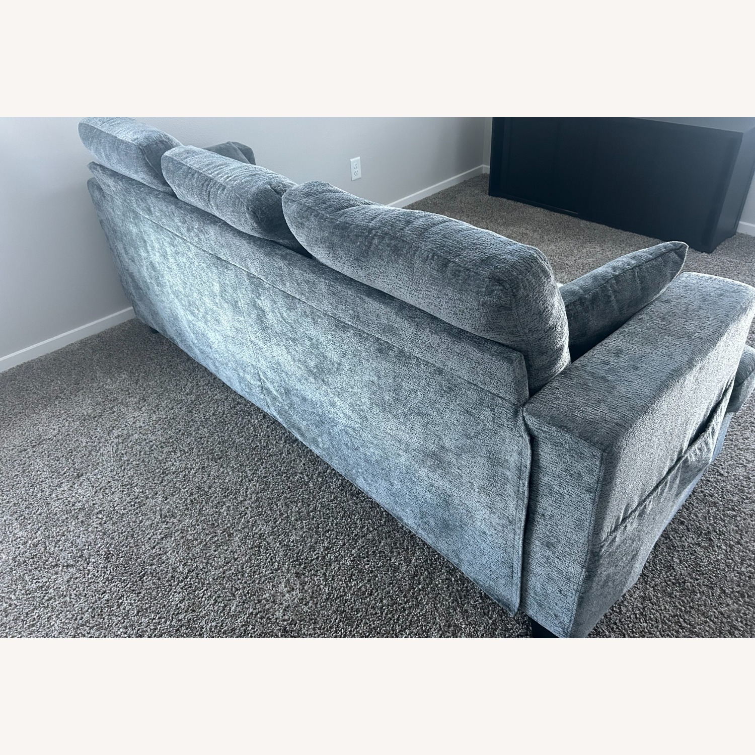 Amazon Light Gray Fabric 3+ Seater Sofa - image-3