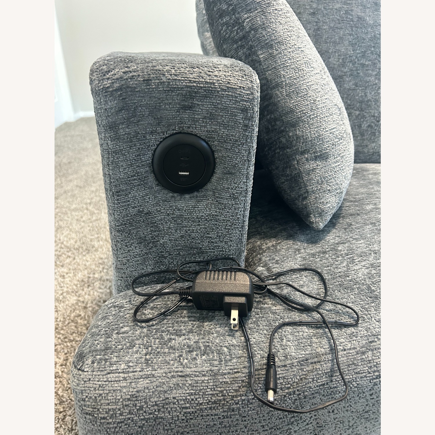 Amazon Light Gray Fabric 3+ Seater Sofa - image-4