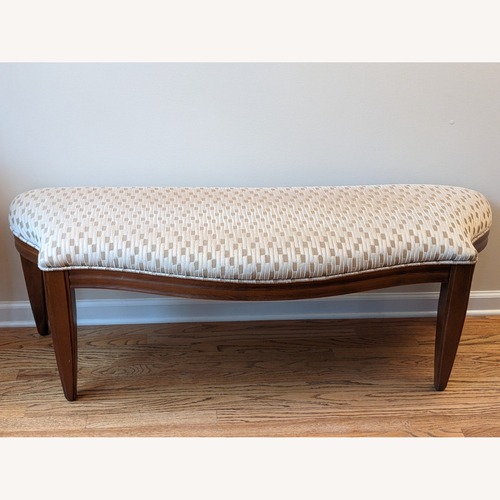 Used Bernhardt Geometric Gold Fabric Bench for sale on AptDeco