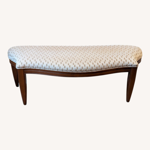 Used Bernhardt Geometric Gold Fabric Bench for sale on AptDeco