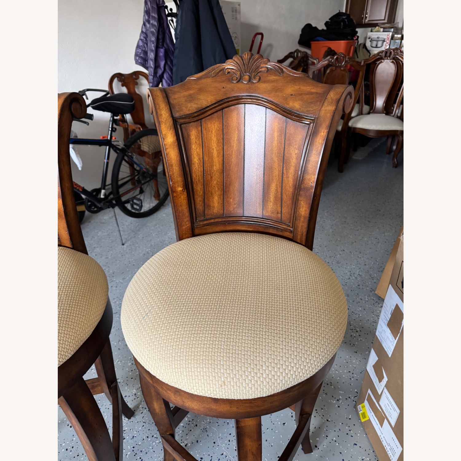 High Point Furniture Industries Dark Brown Stool - image-3