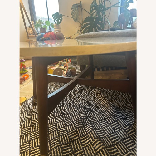 Used West Elm Reeve White Marble Coffee Table for sale on AptDeco