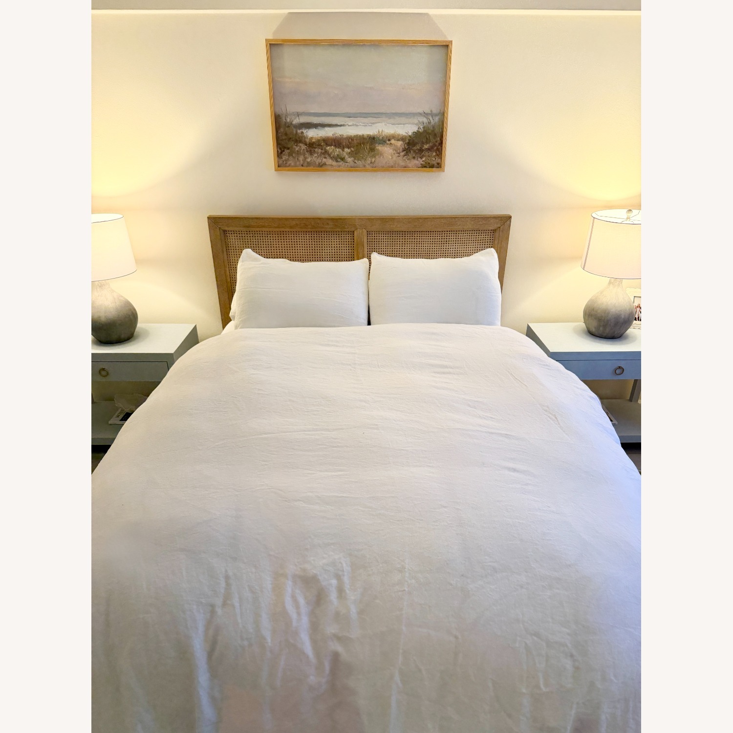 Pottery Barn Sausalito Cane Queen Bed - image-3