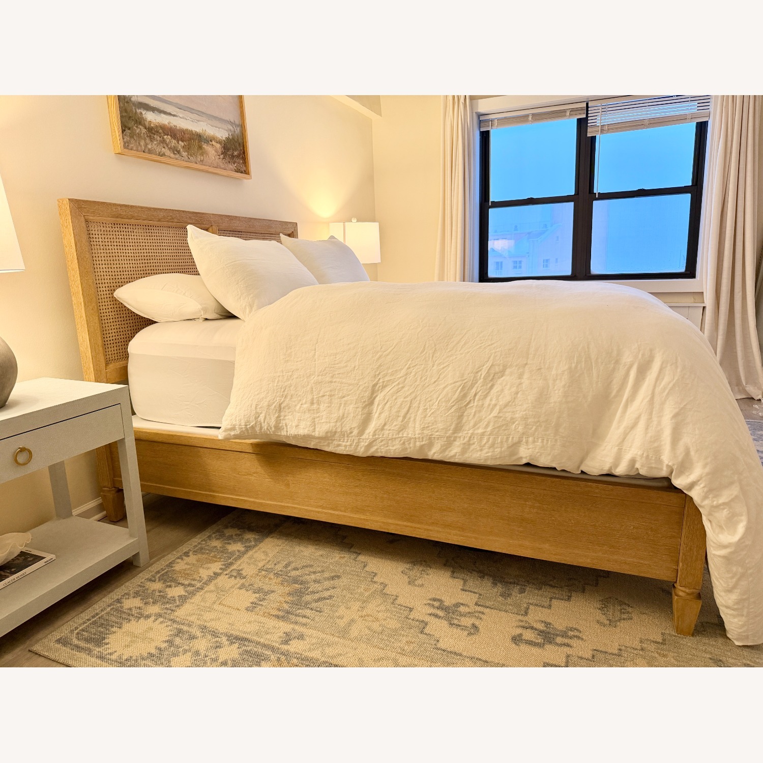 Pottery Barn Sausalito Cane Queen Bed - image-2