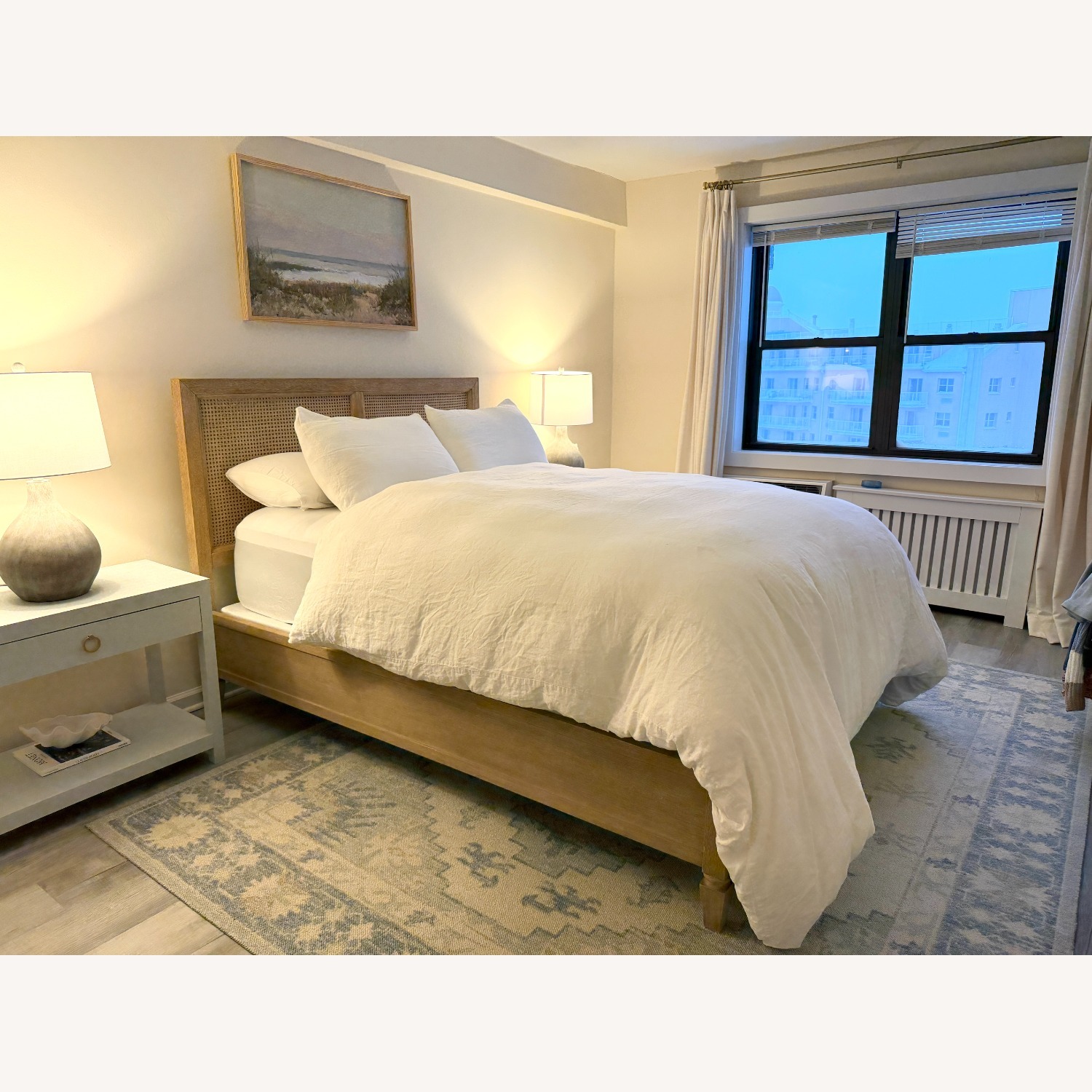 Pottery Barn Sausalito Cane Queen Bed - image-1