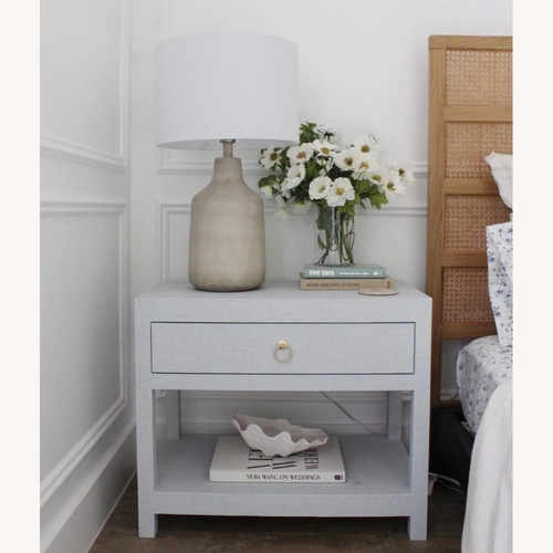 Used Etsy Custom Coastal Grasscloth Nightstands for sale on AptDeco