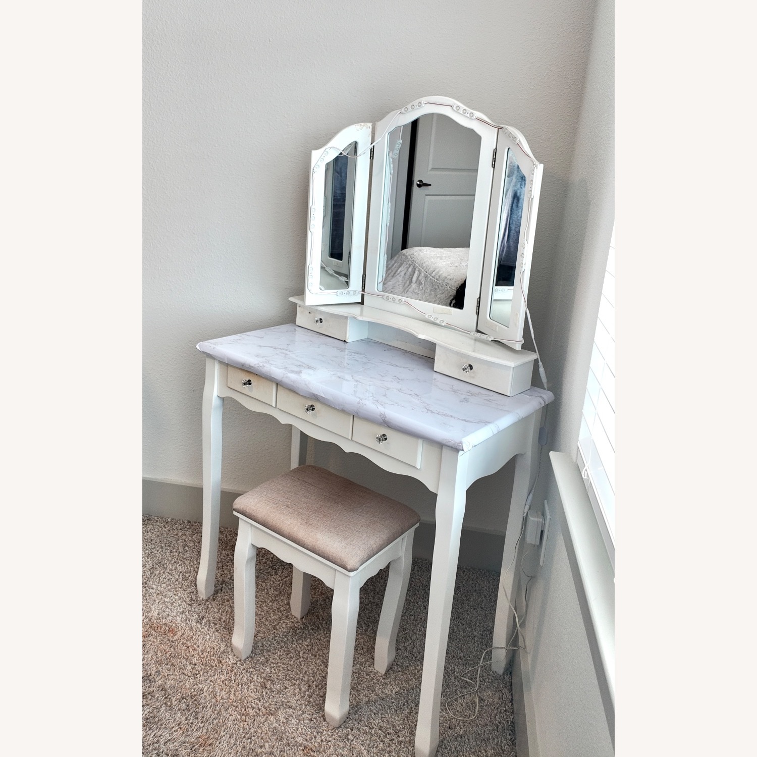 Amazon White Wood Dresser - image-2