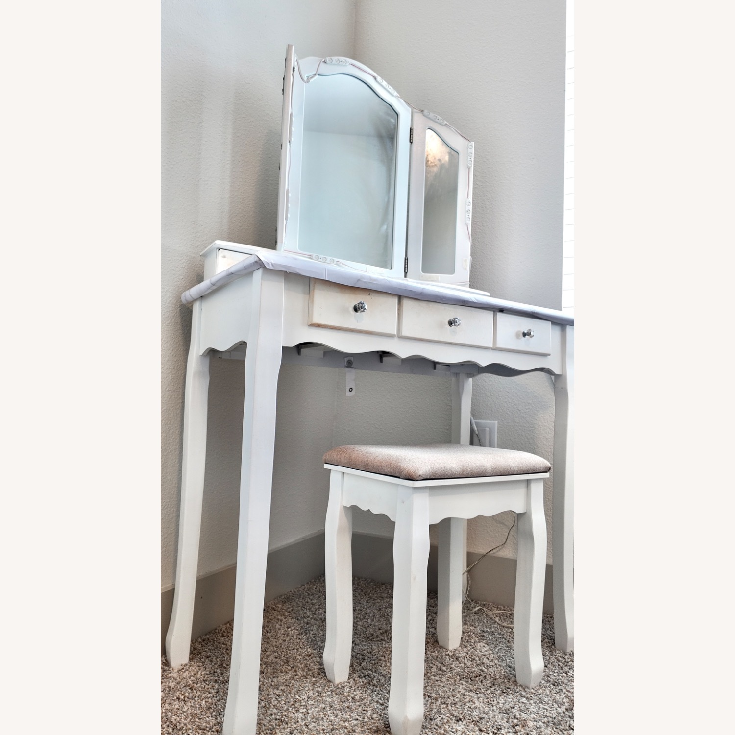 Amazon White Wood Dresser - image-3