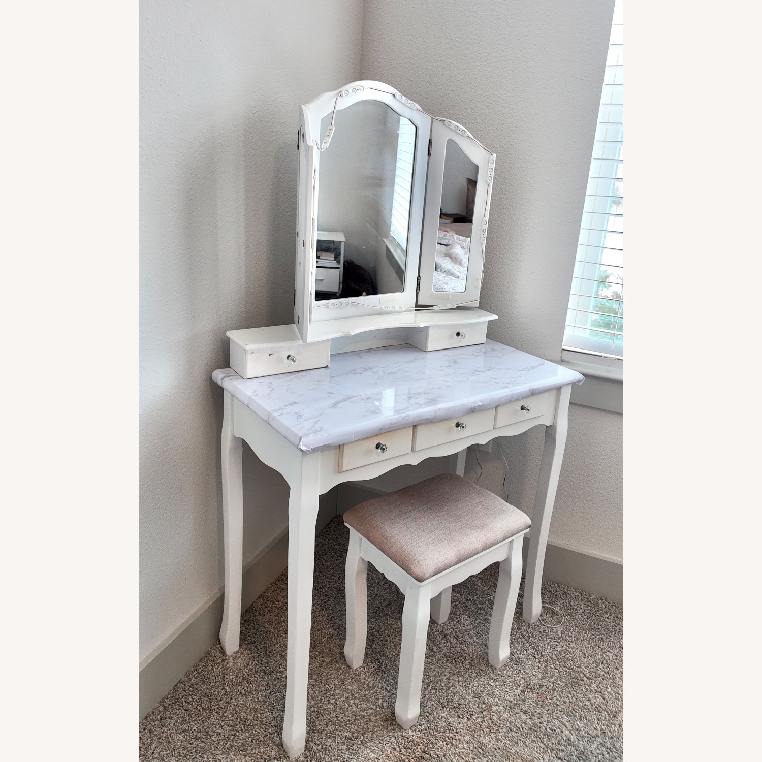 Amazon White Wood Dresser - image-1