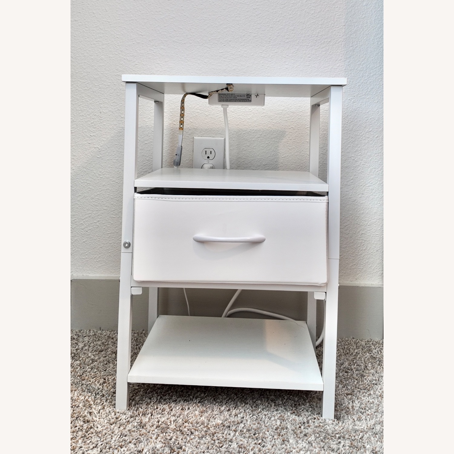 Amazon White Wood Nightstand - image-1