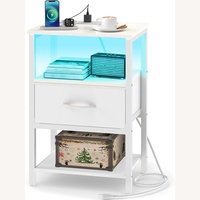 Amazon White Wood Nightstand
