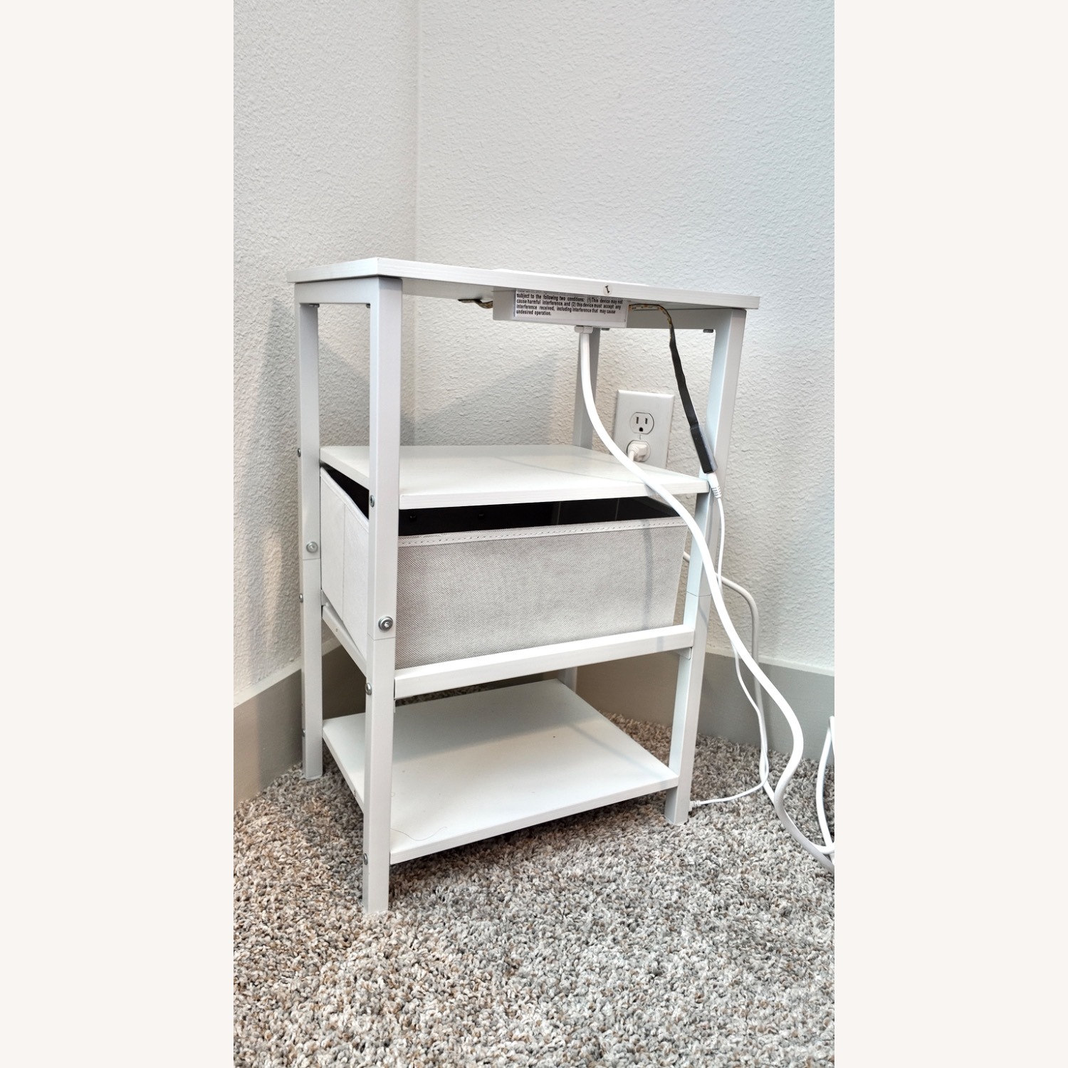 Amazon White Wood Nightstand - image-3