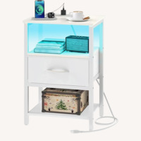 Amazon White Wood Nightstand